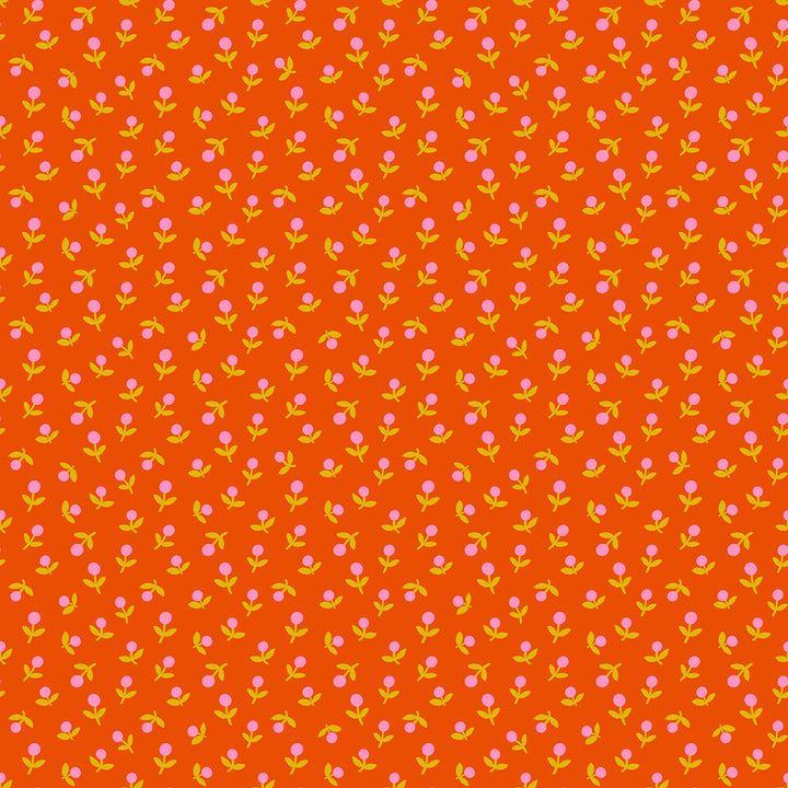 Ruby Star Society - Meadow Star Sprout Warm Red RS4103-13 puuvillakangas