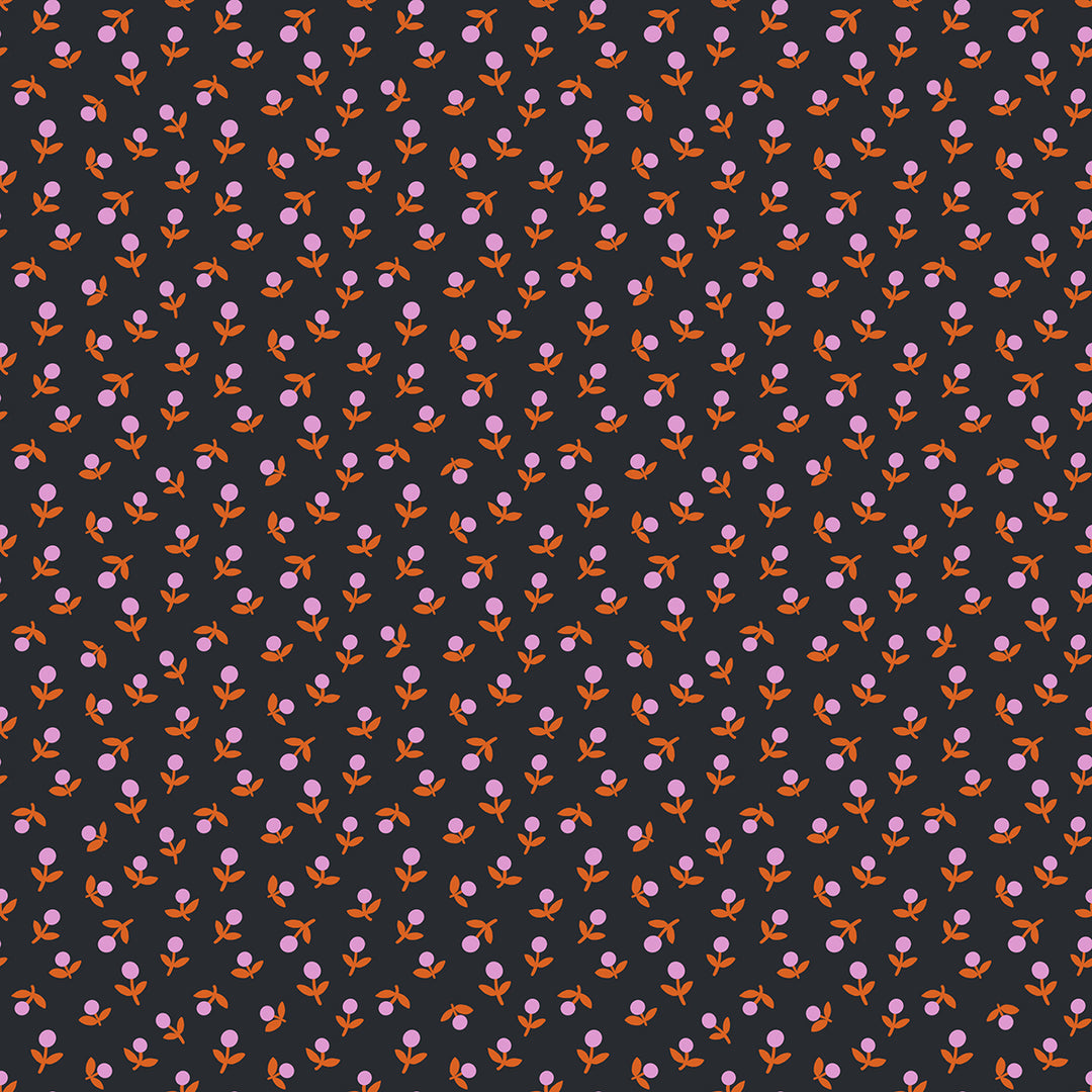 Ruby Star Society - Meadow Star Sprout Soft Black RS4103-15 puuvillakangas