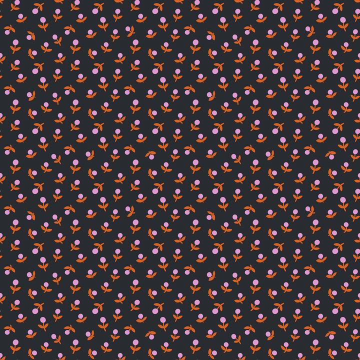Ruby Star Society - Meadow Star Sprout Soft Black RS4103-15 puuvillakangas