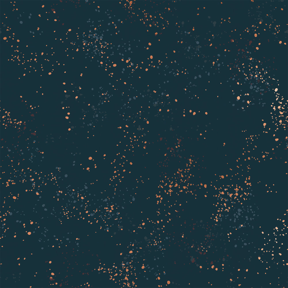 Ruby Star Society - Speckled RS5027-55M Teal Navy metaillinen puuvillakangas