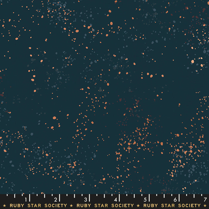 Ruby Star Society - Speckled RS5027-55M Teal Navy metaillinen puuvillakangas