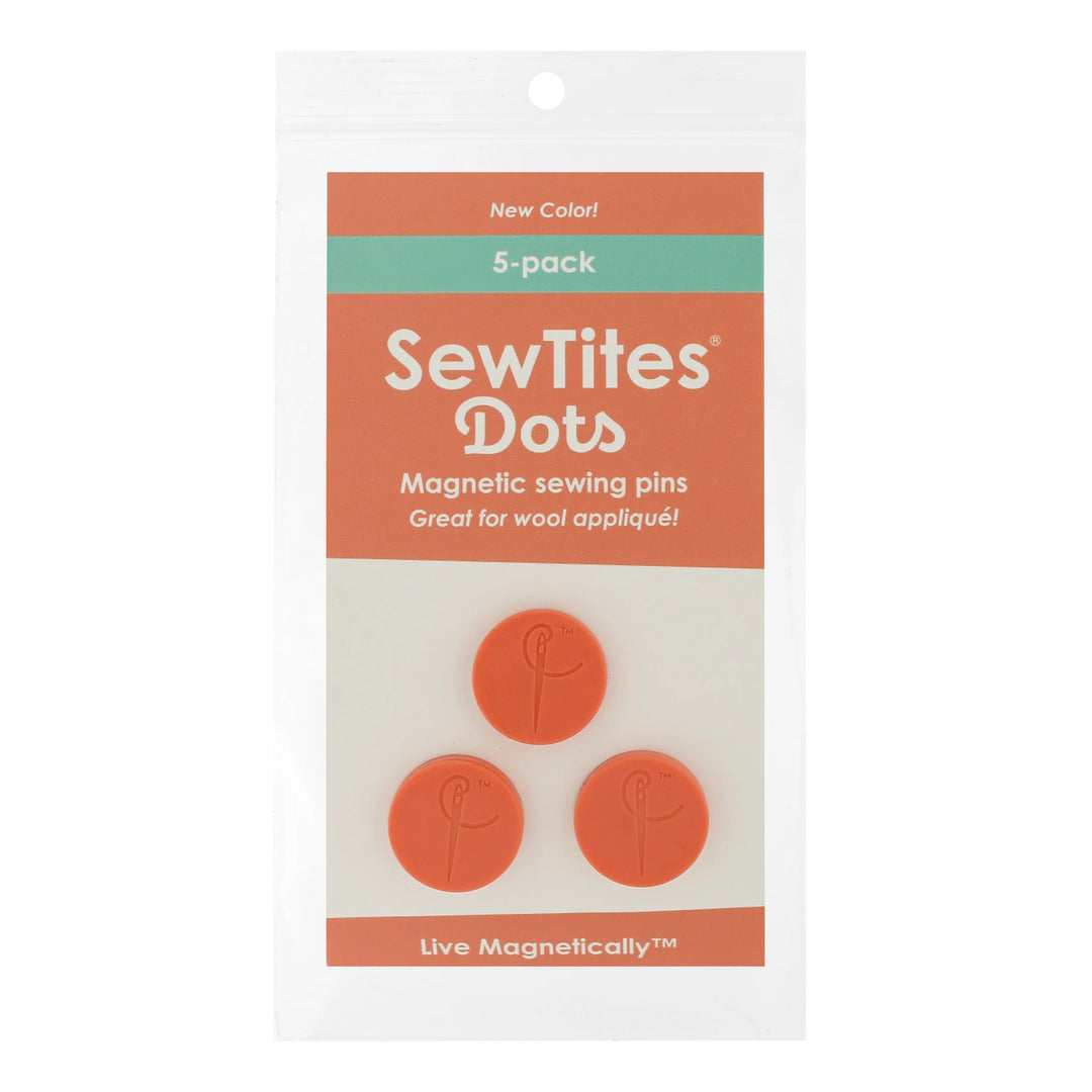 SewTites Dots -vahva magneettineulat (5 kpl), yksimagneettinen rakenne – täydellinen EPP:hen, villakirjontaan ja tar kkuutta vaativiin käsitöihin!