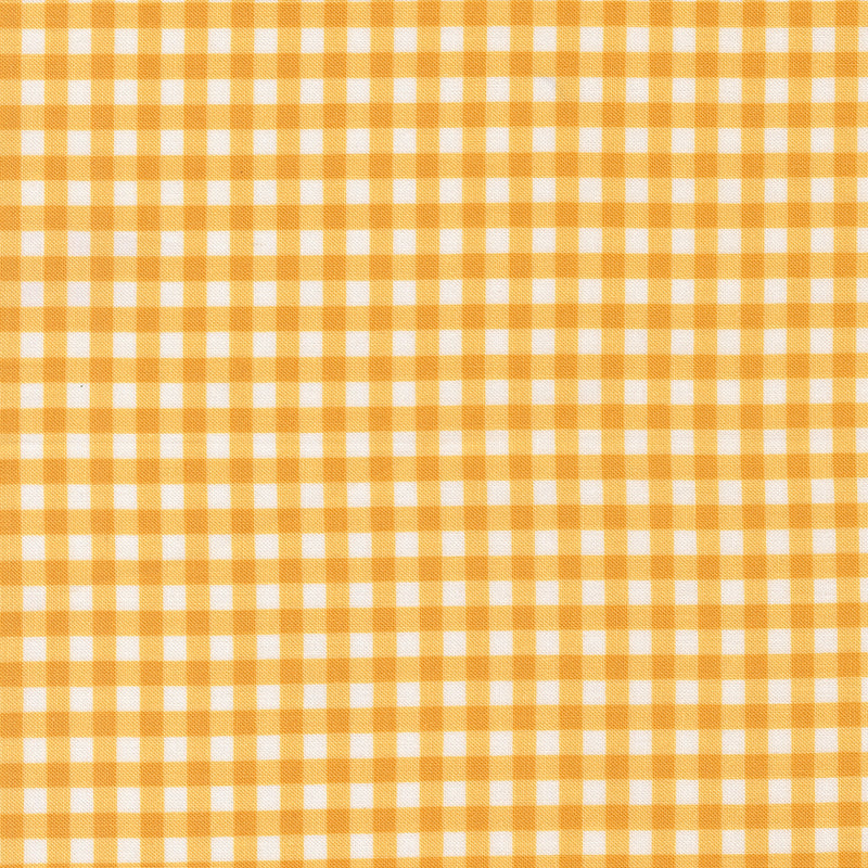 Sweetwater Lucky Gingham Sun -puuvillakangas, keltainen gingham-ruutukuvioinen kangas