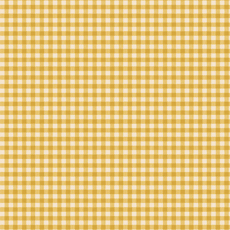 Tilda Gingham Yellow – klassinen keltainen-valkoinen ruutukuosi lankavärjätystä puuvillasta. Creating Memories Kevät -kokoelma.
