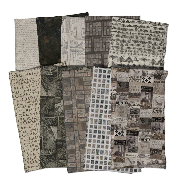 Tim_Holtz_Palette_Monivarinen_Fat_Quarter_10_palan_kangasnippu
