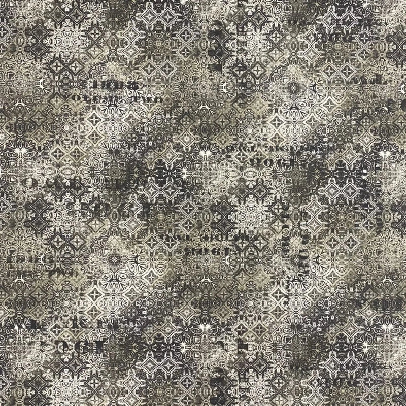Tim Holtzin Eclectic Elements/Abandoned kokoelmasta Faded Tile Neutral kangas on mahtava pohjakangas tilkkutöihin.