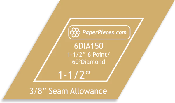 Timantti 60° - 1 ½ tuumaa (3.81 cm) akryylimalline, 3/8 tuumaa saumavaralla