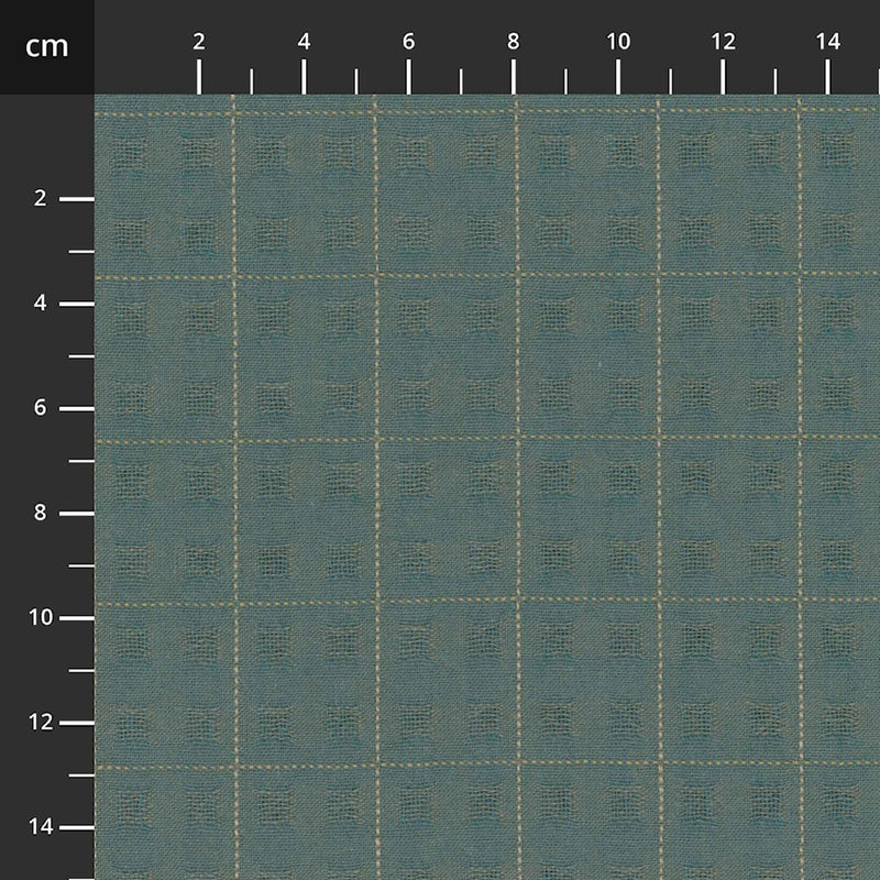 Tochio Lankavärjätty 4547-384 vaaleansininen ruudullinen lankavärjätty puuvillakangas, Stof Fabrics, 112 cm leveä