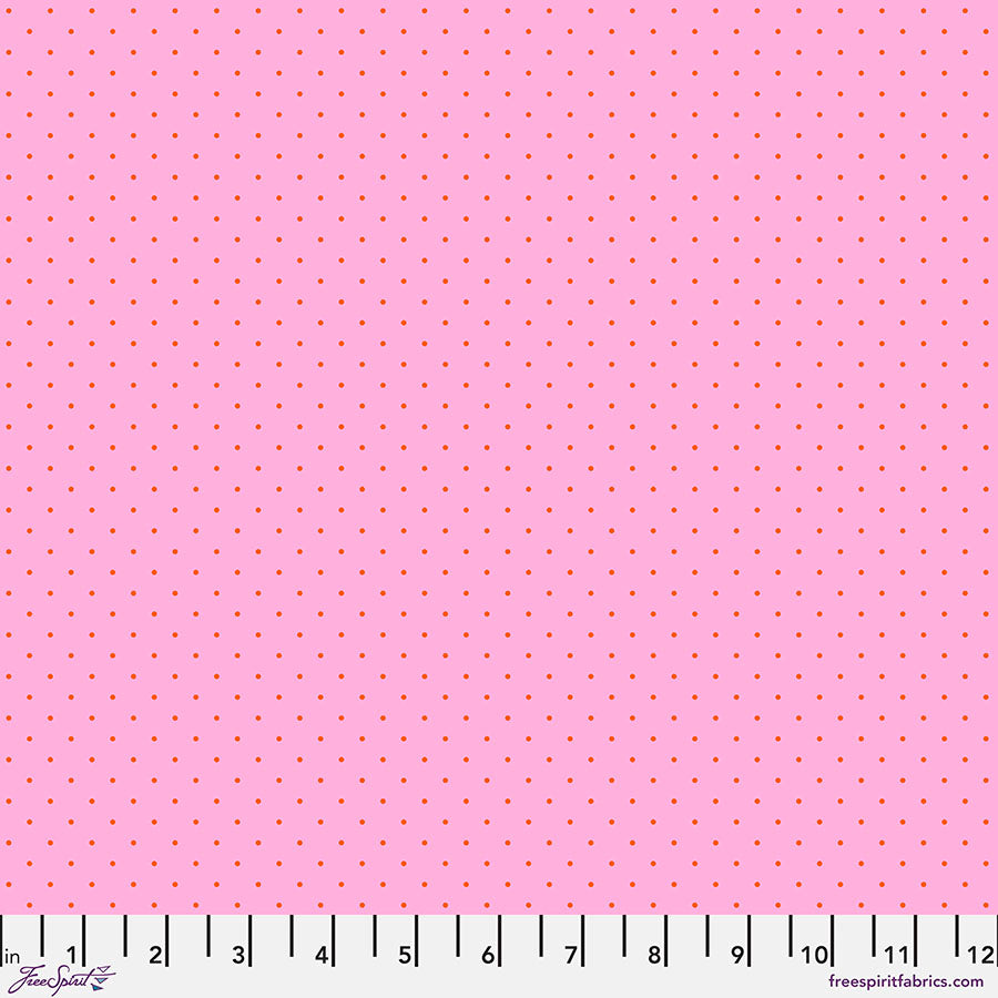 FreeSpirit Fabrics Tula Pink True Colors Tiny Dots Candy - 100% puuvillakangas tilkkutöihin, askarteluun ja ompeluprojekteihin