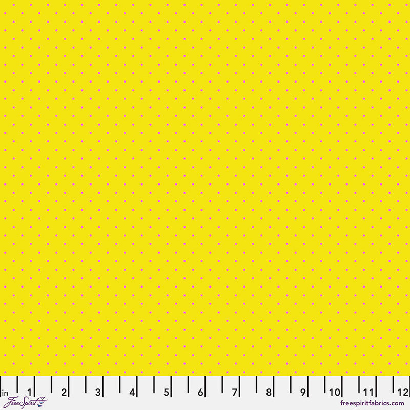 FreeSpirit Fabrics Tula Pink True Colors Tiny Dots Flare - 100% puuvillakangas tilkkutöihin, askarteluun ja ompeluprojekteihin.