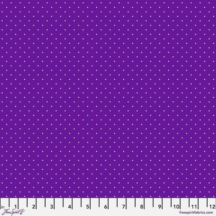 FreeSpirit Fabrics Tula Pink True Colors Tiny Dots Opal - 100% puuvillakangas tilkkutöihin, askarteluun ja ompeluprojekteihin.