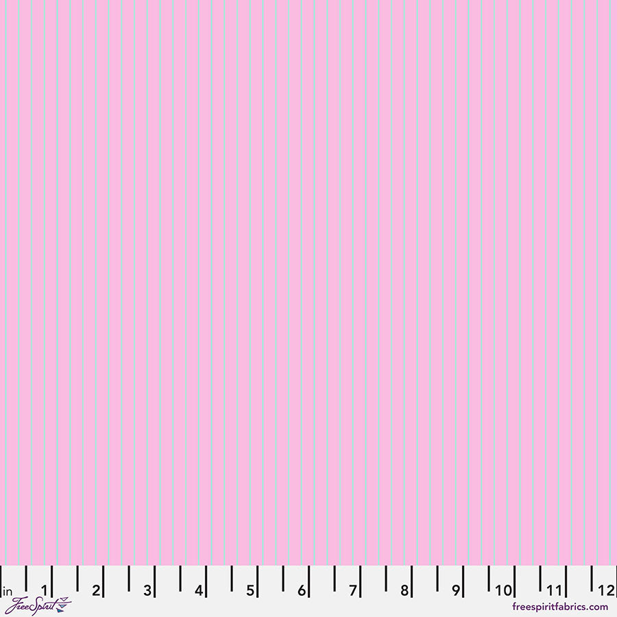 FreeSpirit Fabrics Tula Pink True Colors Tiny Stripes Petal - 100% puuvillakangas tilkkutöihin, askarteluun ja ompeluprojekteihin.