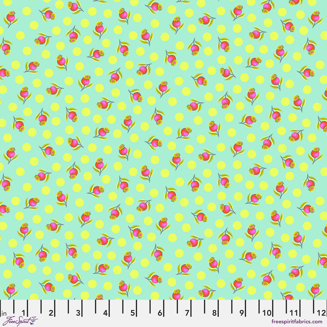 Impending Bloom Moonbeam
Tula Pinkin Untamed -kokoelman marjakuvioinen puuvillakangas neonkoraostuksilla ja geometrisilla kuvioilla.