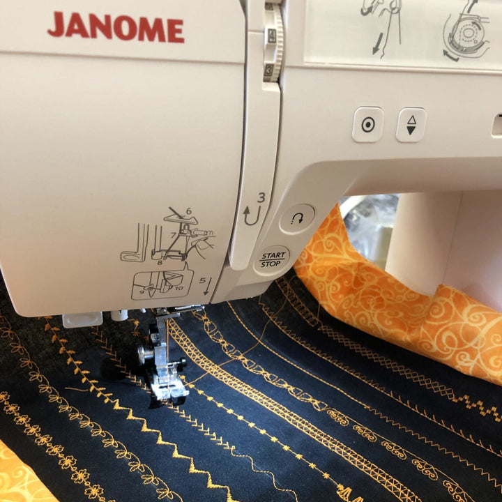Janome Allvis 740DC elektroninen ompelukone kouluille ja harrastajille – 40 ommelta, LED-valo, LCD-näyttö ja 5 vuoden takuu.