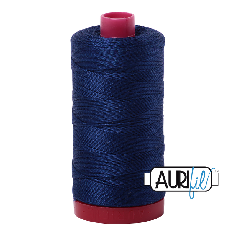 Aurifil 12wt 2784 Dark Navy 100% puuvillalanka,ompeluun, kirjontaan ja tikkaamiseen