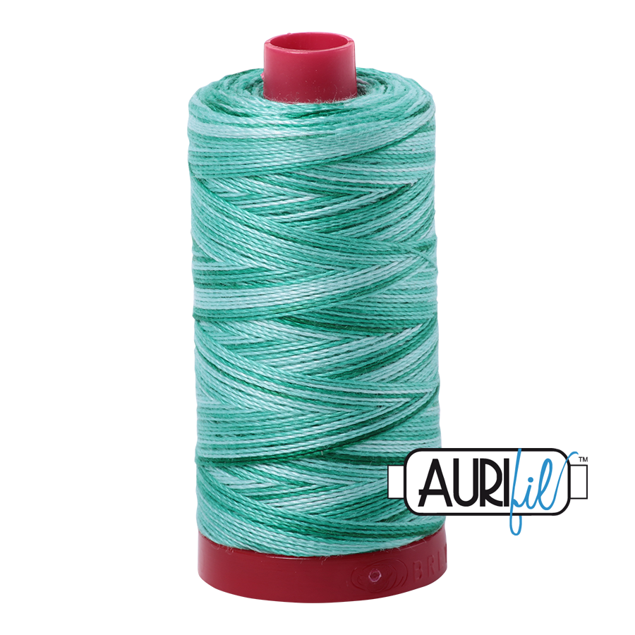 Aurifil 12wt 4662 Creme de Menthe 100% puuvillalanka, ompeluun, kirjontaan, tikkaamiseen