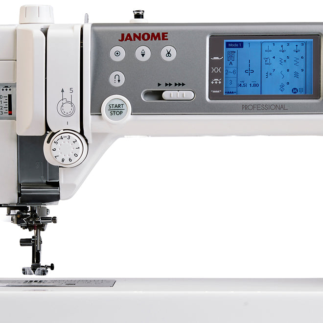 Janome Memory Craft 6700P ompelukone – puoliteollinen ompelukone suurella työtilalla ja LCD-näytöllä tilkkuilijoille ja vaativaan käyttöön.