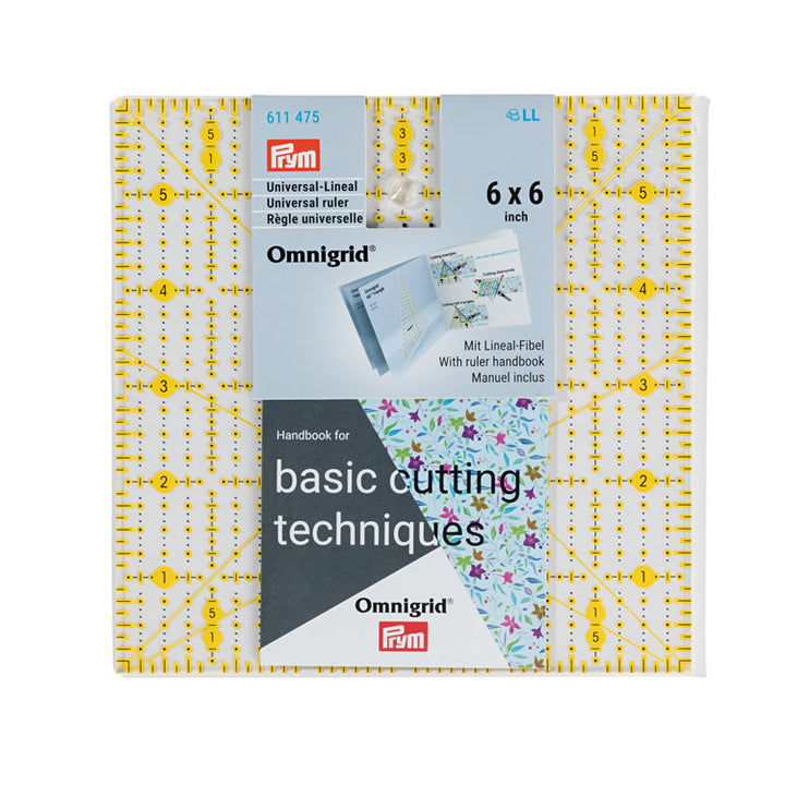 Prym Omnigrid Universal viivain 6x6 tuumaa