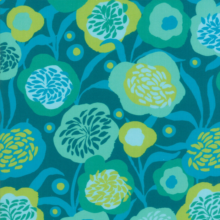 Crystal Manning - Growing Beautiful 11831 11 Teal puuvillakangas