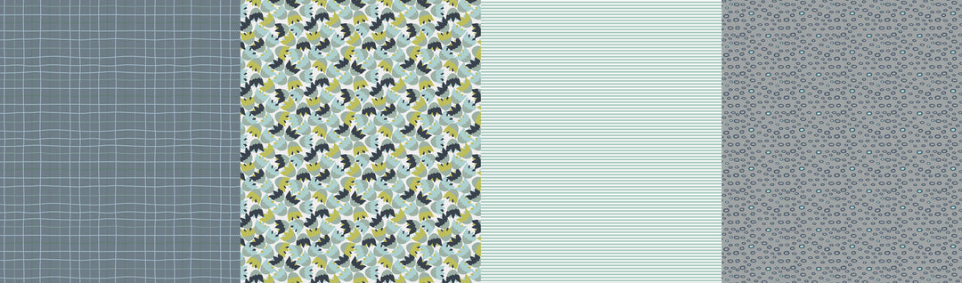 Jen Kingwell, Greenstone 18226-11 Lollies Raincloud puuvillakangas