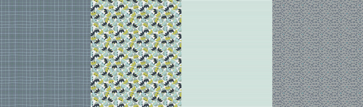 Jen Kingwell, Greenstone 18226-11 Lollies Raincloud puuvillakangas