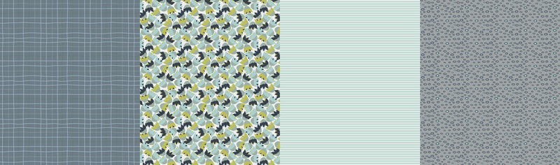 Jen Kingwell, Greenstone 18226-11 Lollies Raincloud puuvillakangas