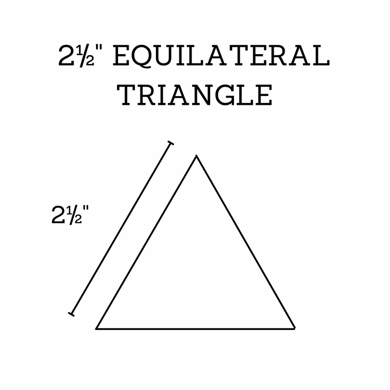 Equilateral Triangles 100 x 2½ inch, tasasivuinen kolmiomallineet paperia