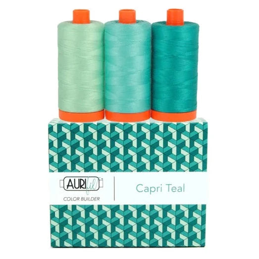 Aurifil Color Builder 50wt Capri Teal ompelulankapaketti