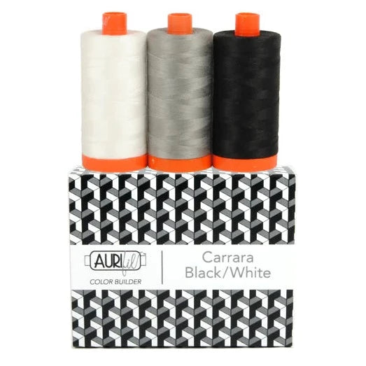 Aurifil Color Builder 50wt Carrara Black/White ompelulankapaketti