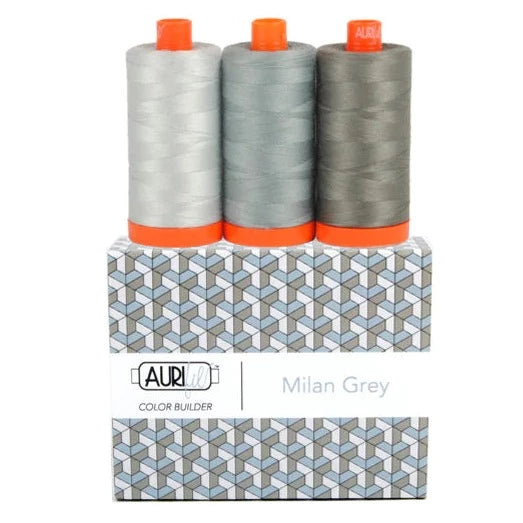 Aurifil Color Builder 50wt Milan Grey ompelulankapaketti