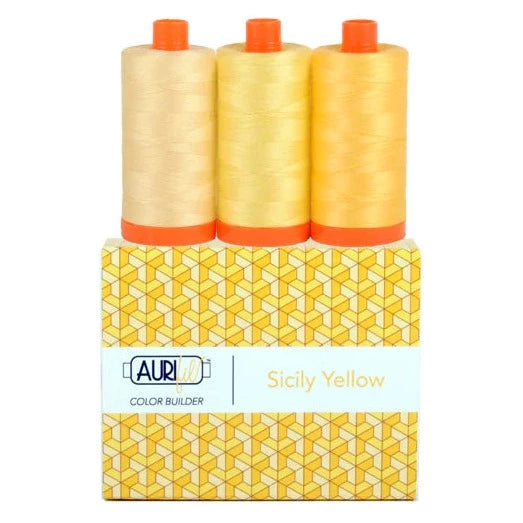 Aurifil Color Builder 50wt Sicily Yellow ompelulankapaketti