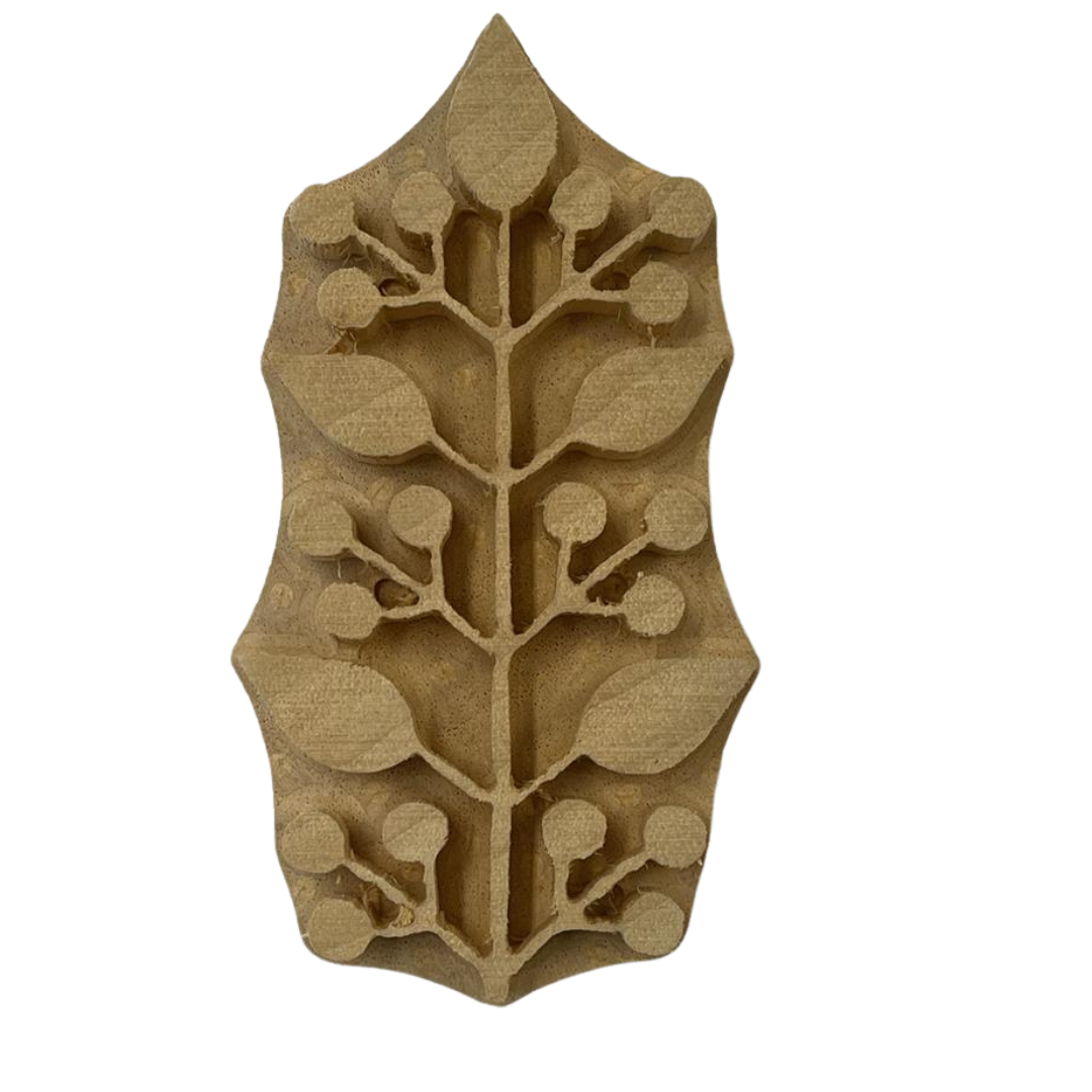 Wooden printing stamp - Leaf 8