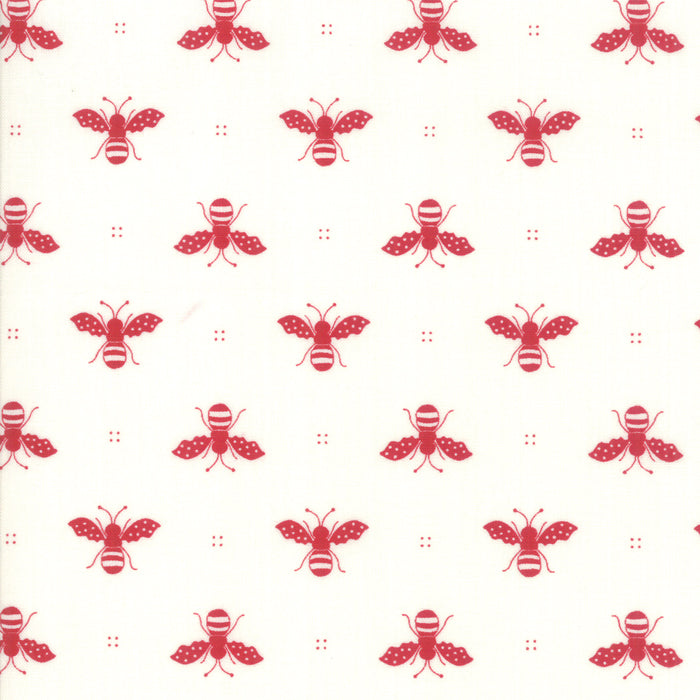 Bunny Hill Designs - My Redwork Garden 2951 13 puuvillakangas