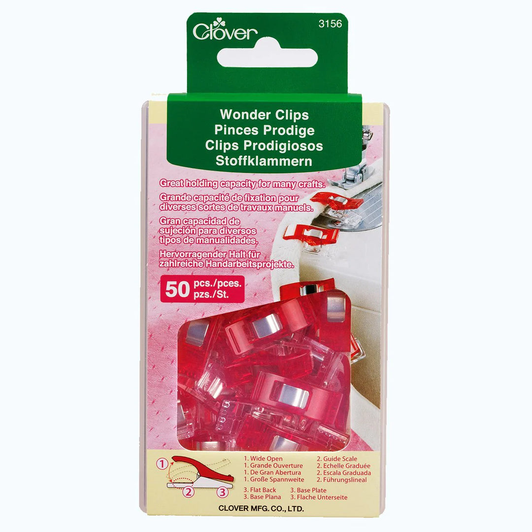 Clover Wonder Clips 3156 punaiset klipsit 50kpl