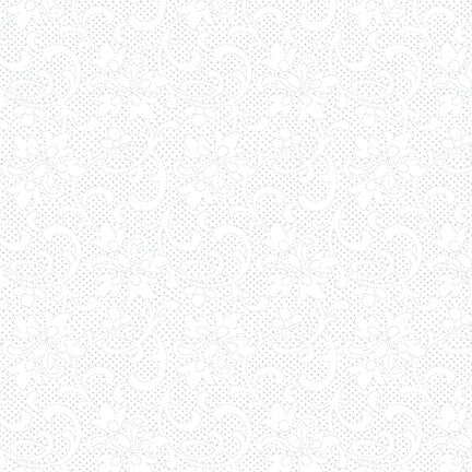 Quilters Flour IV 394-01W Sylized Floral med Dots bomullstyg