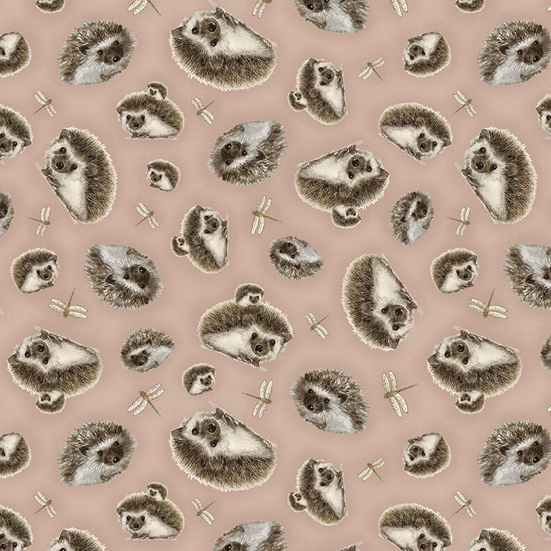 Dawn Rosengren, Little Ones - Kasta igelkottar - Beige 449-33 bomullstyg