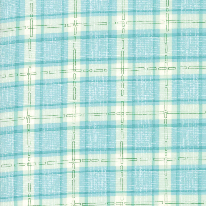 Robin Pickens, Abby Rose 48675-15 Plaid Seafoam puuvillakangas