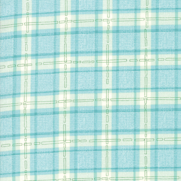 Robin Pickens, Abby Rose 48675-15 Plaid Seafoam puuvillakangas