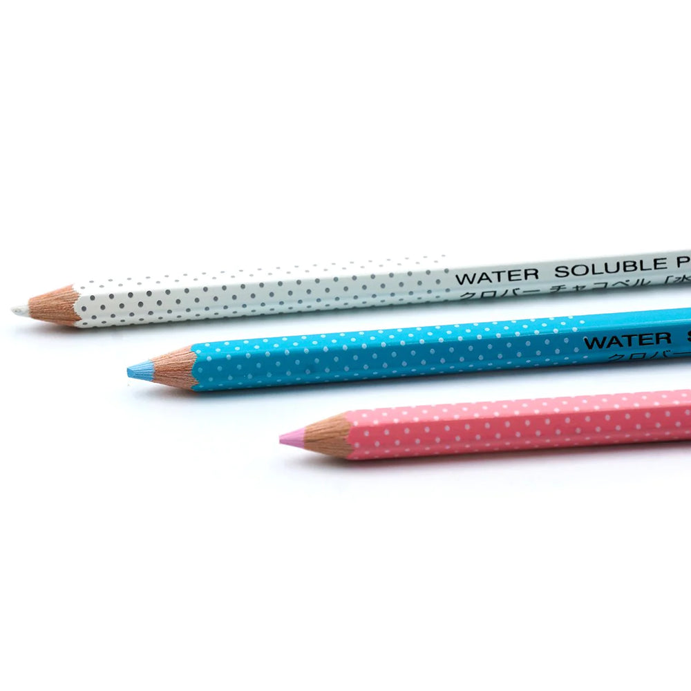 Clover Water Soluble Pencil 5003 valkoinen, pinkki, sininen merkkauskynä