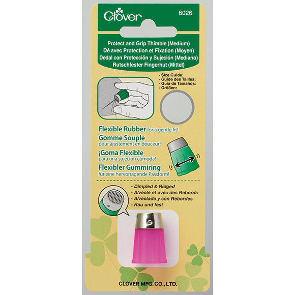 Clover Protect Grip Thimble 6026 M, sormustin, M-koko