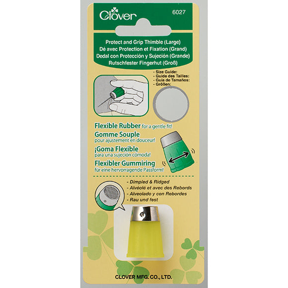 Clover Protect Grip Thimble 6027 L, sormustin, L-koko