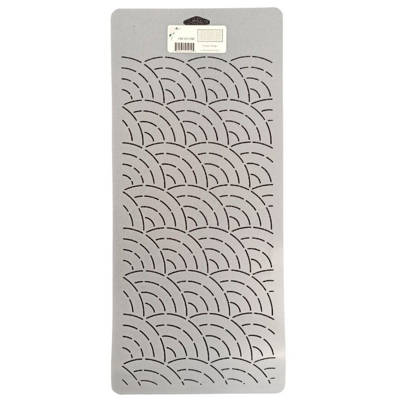 Q-Stencil Baptist Fan Overall W1012 -tikkauskuvion piirtokaavain sapluuna
