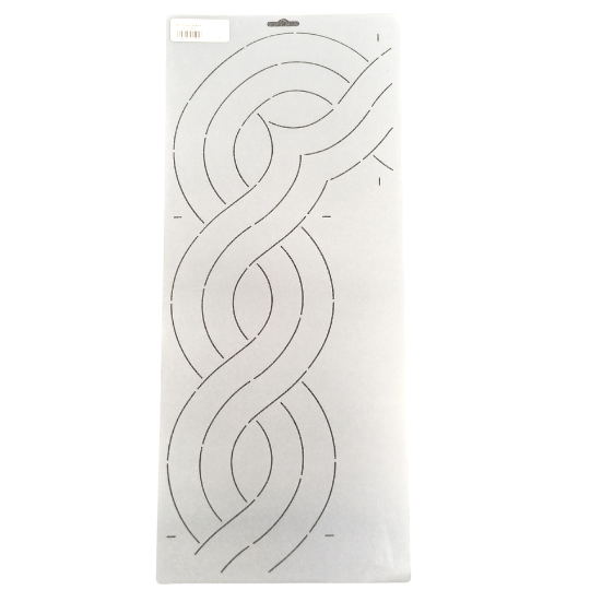 Q-Stencil Double Cable Bdr. 505 6" -tikkauskuvion piirtokaavain sapluuna
