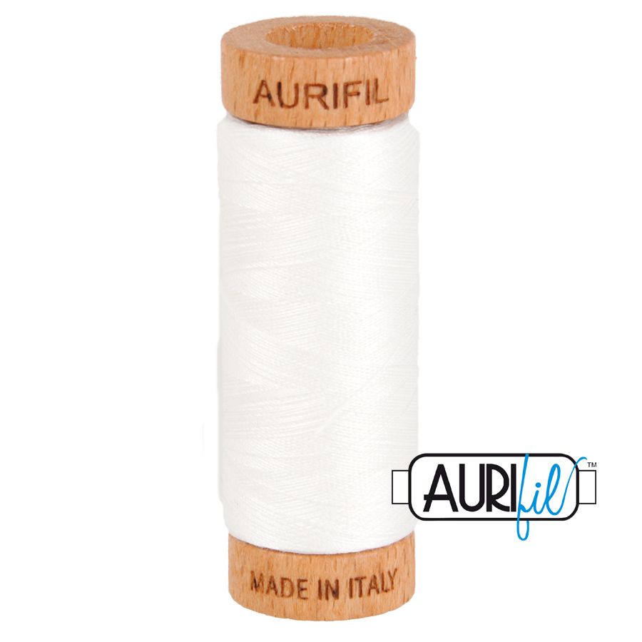 Aurifil 80wt 2021 Natural White -ompelulanka