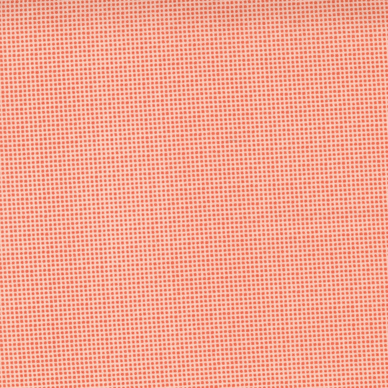 Aneela Hoeyn Make Time -kokoelman Check Strawberry -puuvillakangas, oranssi kangas pistekuvioilla, täydellinen käsitöihin ja tilkkutöihin.