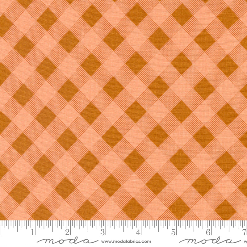 Aneela Hoey, Meander 24584-12 Picnic Check Peach puuvillakangas