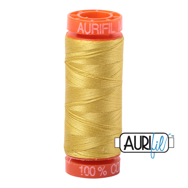 Aurifil 50wt 5015 Gold Yellow 100% puuvilla -ompelulanka pieni