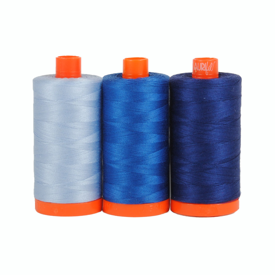 Aurifil Color Builder 50wt Como Blue ompelulankapaketti
