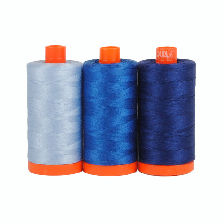 Aurifil Color Builder 50wt Como Blue ompelulankapaketti
