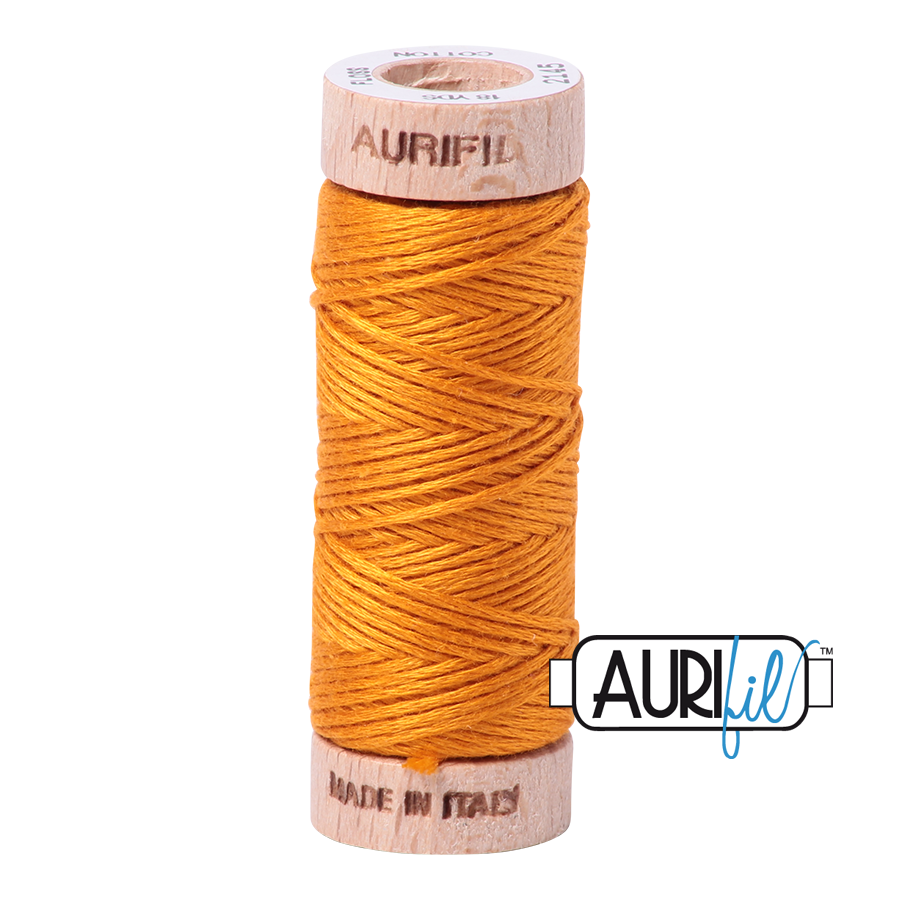 Aurifil Floss 10wt 2145 Yellow Orange 100% puuvilla kirjontalanka pieni